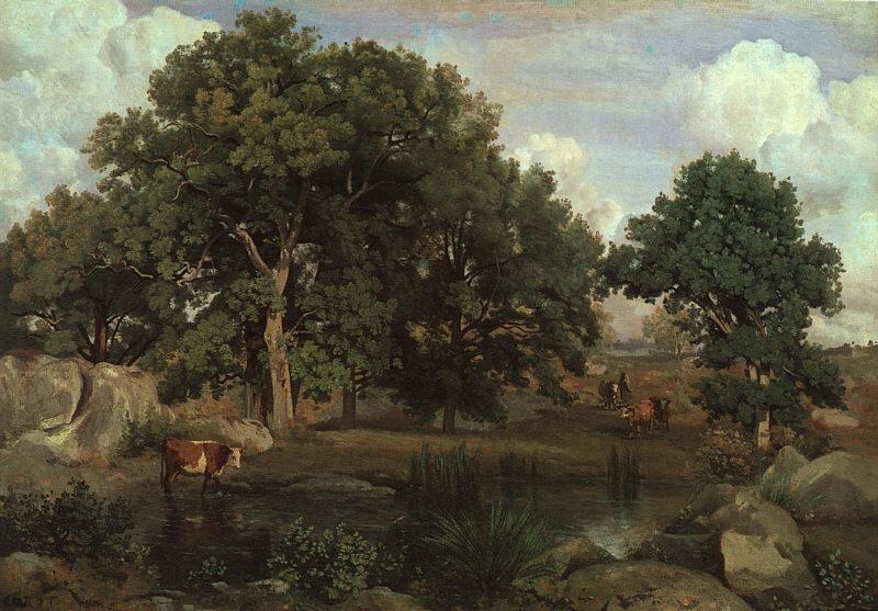  Jean Baptiste Camille  Corot Forest of Fontainebleau oil painting image